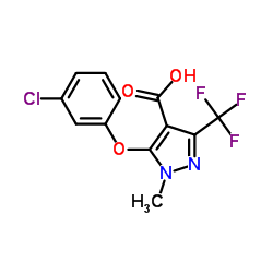 5-(3-Chlorophenoxy)-1-methyl-3-(trifluoromethyl)-1H-pyrazole-4-carboxylic acid picture