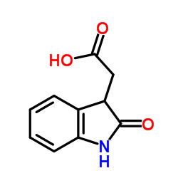 (2-Oxo-2,3-dihydro-1H-indol-3-yl)acetic acid Structure