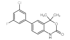 6-(3-氯-5-氟苯基)-4,4-二甲基-1H-苯并[d][1,3]噁嗪-2(4h)-酮结构式