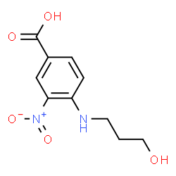4-[(3-Hydroxypropyl)amino]-3-nitrobenzoic acid结构式