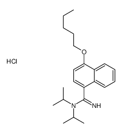 4-pentoxy-N,N-di(propan-2-yl)naphthalene-1-carboximidamide,hydrochloride Structure