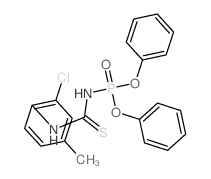 Phosphoramidic acid,[(2-chloro-p-tolyl)thiocarbamoyl]-, diphenyl ester (7CI,8CI)结构式