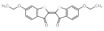 Benzo[b]thiophen-3(2H)-one,6-ethoxy-2-(6-ethoxy-3-oxobenzo[b]thien-2(3H)-ylidene)-结构式