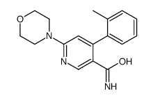 4-(2-methylphenyl)-6-morpholin-4-ylpyridine-3-carboxamide结构式