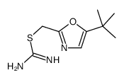 [5-(2-Methyl-2-propanyl)-1,3-oxazol-2-yl]methyl carbamimidothioat e结构式