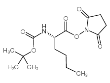 Boc-L-正亮氨酸N-羟基琥珀酰亚胺酯结构式