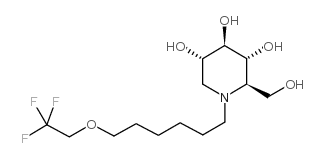 N-(7-氧杂-9,9,9-三氟壬基)脱氧野尻霉素结构式