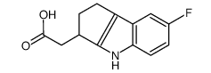 2-(7-氟-1,2,3,4-四氢环戊并b吲哚-3-基)乙酸结构式