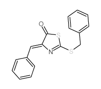 4-benzylidene-2-benzylsulfanyl-1,3-thiazol-5-one结构式