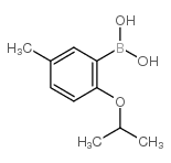 2-异丙基-5-甲基苯硼酸结构式