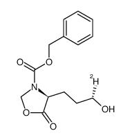 (4S)-3-(benzyloxycarbonyl)-4-[(3S)-3-hydroxy-3-deuteriopropyl]-1,3-oxazolidin-5-one结构式