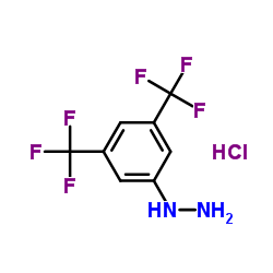 3,5-双(三氟甲基)苯肼盐酸盐结构式