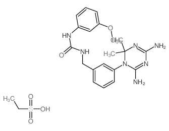 1-[[3-(4,6-diamino-2,2-dimethyl-1,3,5-triazin-1-yl)phenyl]methyl]-3-(3-methoxyphenyl)urea; ethanesulfonic acid Structure