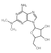 2-(6-amino-2-dimethylamino-purin-9-yl)-5-(hydroxymethyl)oxolane-3,4-diol结构式