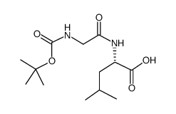 N-Boc-甘胺酰基-L-亮氨酸结构式