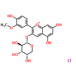 Peonidin-3-O-arabinoside chloride结构式