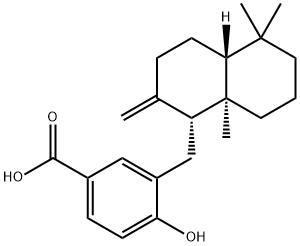3-[[(1R,4aβ)-Decahydro-5,5,8aα-trimethyl-2-methylenenaphthalen-1-yl]methyl]-4-hydroxybenzoic acid结构式