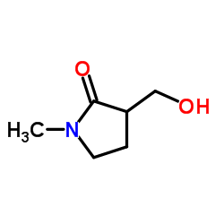 1-甲基-3-(羟甲基)-2-吡咯烷酮结构式