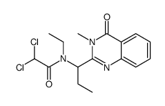 2,2-dichloro-N-ethyl-N-[1-(3-methyl-4-oxoquinazolin-2-yl)propyl]acetamide结构式