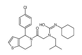 1-[2-[4-(4-chlorophenyl)-6,7-dihydro-4H-thieno[3,2-c]pyridin-5-yl]-2-oxoethyl]-3-cyclohexyl-1-(2-methylpropyl)urea Structure