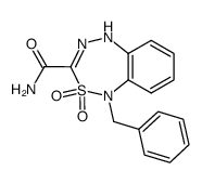 1-benzyl-2,2-dioxo-2,5-dihydro-1H-2λ6-benzo[1,2,5,6]thiatriazepine-3-carboxylic acid amide Structure
