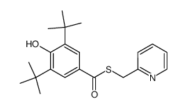 (2-Pyridylmethyl)-3,5-di-t-butyl-4-hydroxy-thiolobenzoat结构式