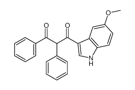 1-(5-methoxy-1H-indol-3-yl)-2,3-diphenylpropane-1,3-dione结构式