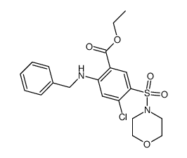 2-benzylamino-4-chloro-5-(morpholine-4-sulfonyl)-benzoic acid ethyl ester结构式