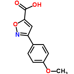 3-(4-甲氧基苯基)-5-异噁唑羧酸结构式