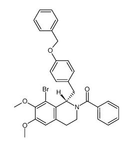 (S)-N-Benzoyl-O-benzyl-8-brom-N-norarmepavin Structure