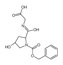 2-[[(2S,4R)-4-hydroxy-1-phenylmethoxycarbonylpyrrolidine-2-carbonyl]amino]acetic acid Structure