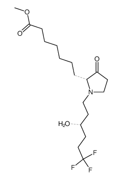7-[3-Oxo-1-(6,6,6-trifluoro-3-hydroxy-hexyl)-pyrrolidin-2-yl]-heptanoic acid methyl ester Structure