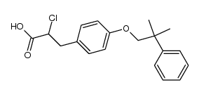 2-chloro-3-[4-(2-methyl-2-phenylpropyloxy)phenyl]propionic acid结构式