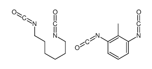 1,3-二异氰酸根合甲基苯与1,6-二异氰酸根合己烷的聚合物结构式