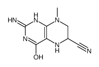 2-amino-8-methyl-4-oxo-1,5,6,7-tetrahydropteridine-6-carbonitrile Structure