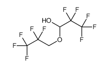 2,2,3,3,3-pentafluoro-1-(2,2,3,3,3-pentafluoropropoxy)propan-1-ol结构式