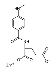 L-对甲氨基苯甲酰谷氨酸锌(II)结构式