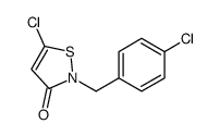 5-Chloro-2-(4-chlorophenylmethyl)-3(2H)-isothiazolone结构式