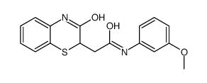 N-(3-methoxyphenyl)-2-(3-oxo-4H-1,4-benzothiazin-2-yl)acetamide Structure