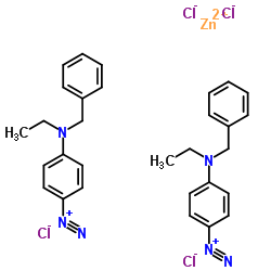 4-DIAZO-N-BENZYL-N-ETHYLANILINE CHLORIDE ZINC CHLORIDE Structure