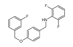 2,6-difluoro-N-[[4-[(3-fluorophenyl)methoxy]phenyl]methyl]aniline结构式