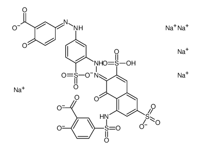 pentasodium 5-[[[7-[[5-[(3-carboxylato-4-hydroxyphenyl)azo]-2-sulphonatophenyl]azo]-8-hydroxy-3,6-disulphonato-1-naphthyl]amino]sulphonyl]salicylate结构式
