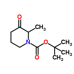 tert-butyl 2-methyl-3-oxopiperidine-1-carboxylate structure