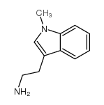 2-(1-甲基-1H-吲哚-3-基)乙胺结构式