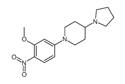 1-(3-甲氧基-4-硝基-苯基)-4-吡咯烷-1-基-哌啶结构式
