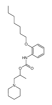(2-Heptyloxy-phenyl)-carbamic acid 1-methyl-2-piperidin-1-yl-ethyl ester Structure