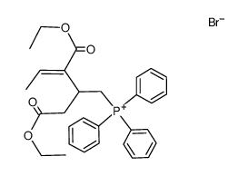 (E)-(2-(2-ethoxy-2-oxoethyl)-3-(ethoxycarbonyl)pent-3-en-1-yl)triphenylphosphonium bromide结构式