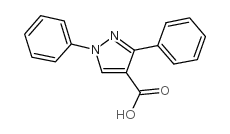 1,3-二苯基-1H-吡唑-4-羧酸结构式