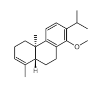 8-methoxy-7-isopropyl-1,4aβ-dimethyl-3,4,4a,9,10,10a-hexahydrophenanthrene结构式