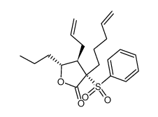 (3S,4R,5R)-4-allyl-3-benzenesulfonyl-3-pentenyl-5-propyldihydrofuran-2-one结构式